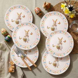 Hermia Neighbour Juego de 6 Platos para Postres Multicolor en Cerámica de Piedra